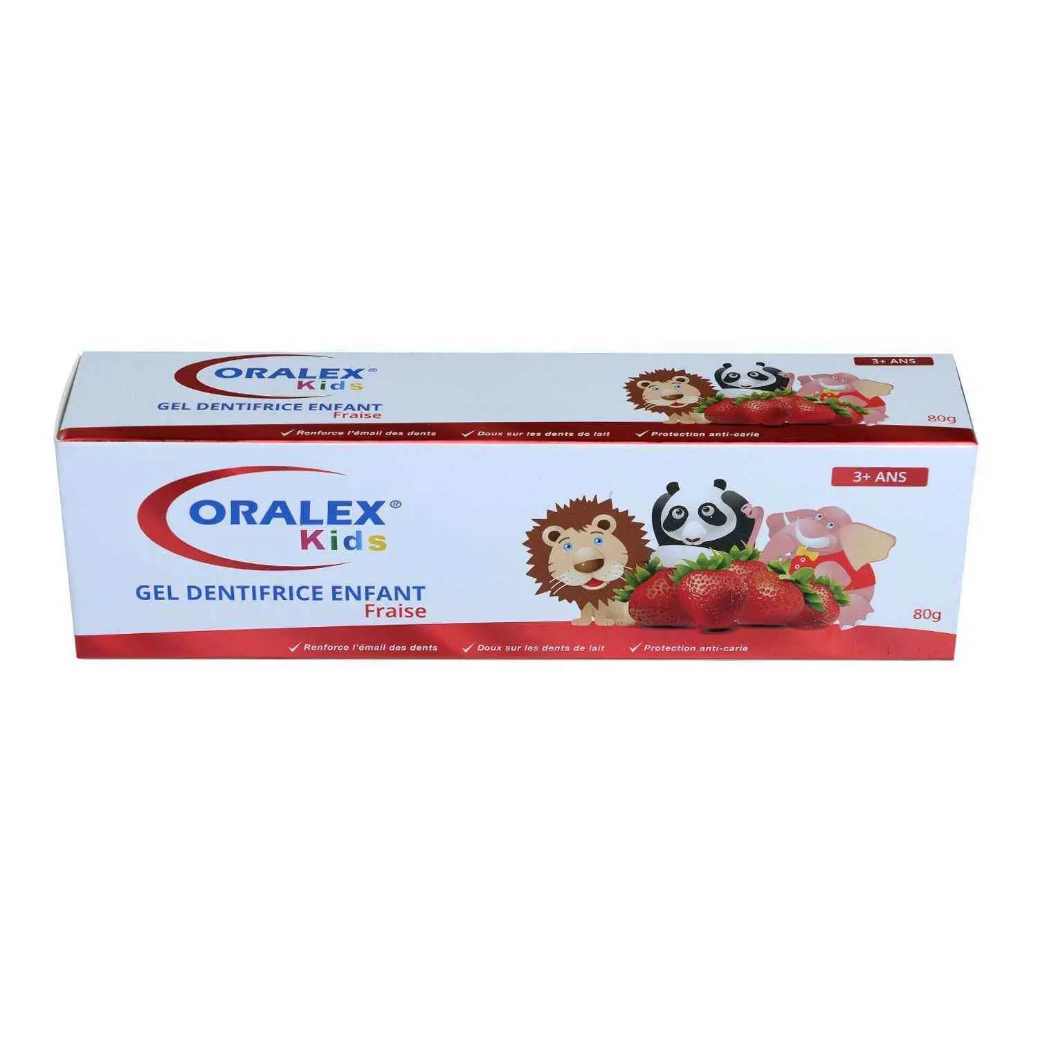 Gel dentifrice pour enfant fraise 80g - ORALEX
