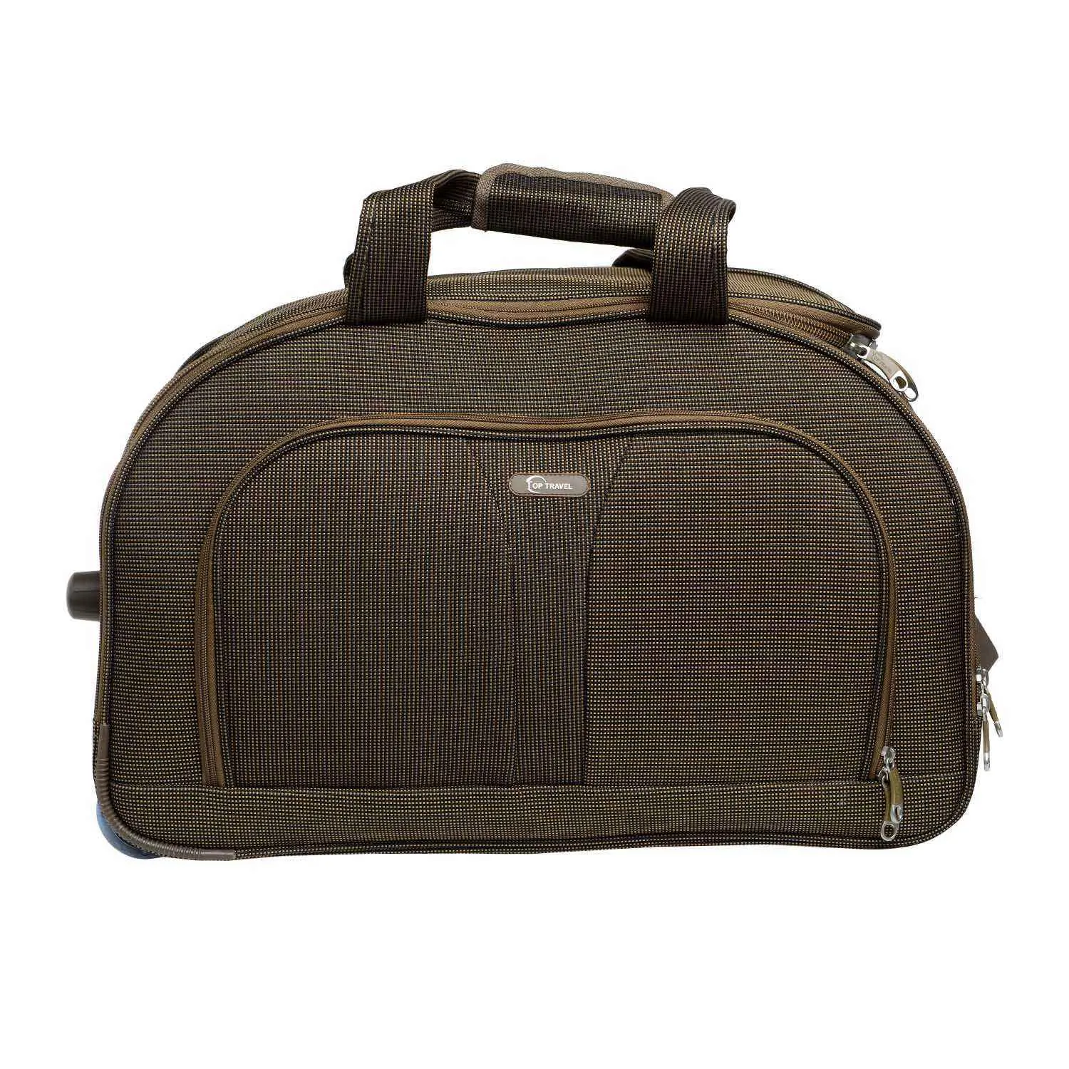Sac de voyage à roulettes 18B050-2 beige 55cm - TOP TRAVEL