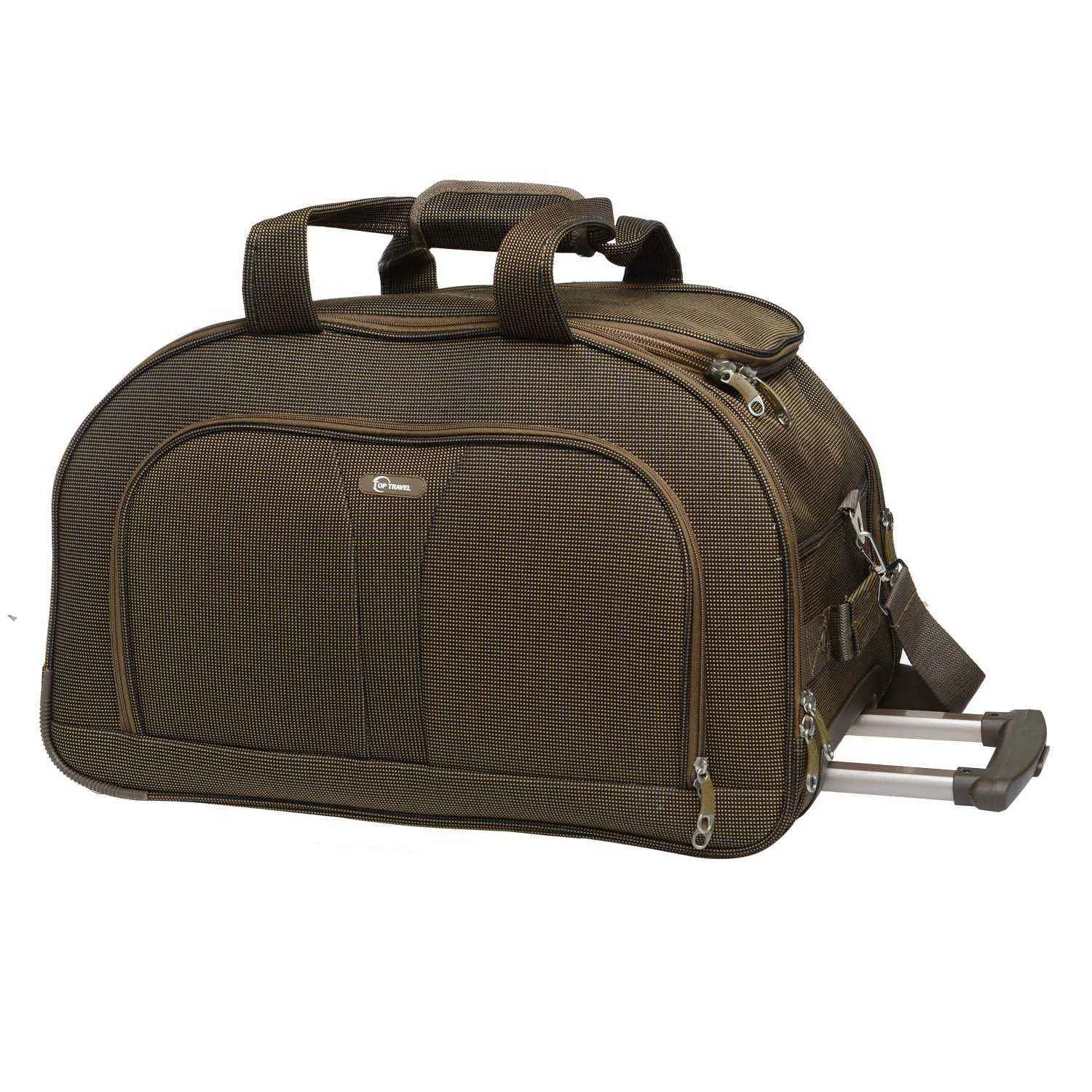 Sac de voyage à roulettes 18B050-2 beige 55cm - TOP TRAVEL - vue 2