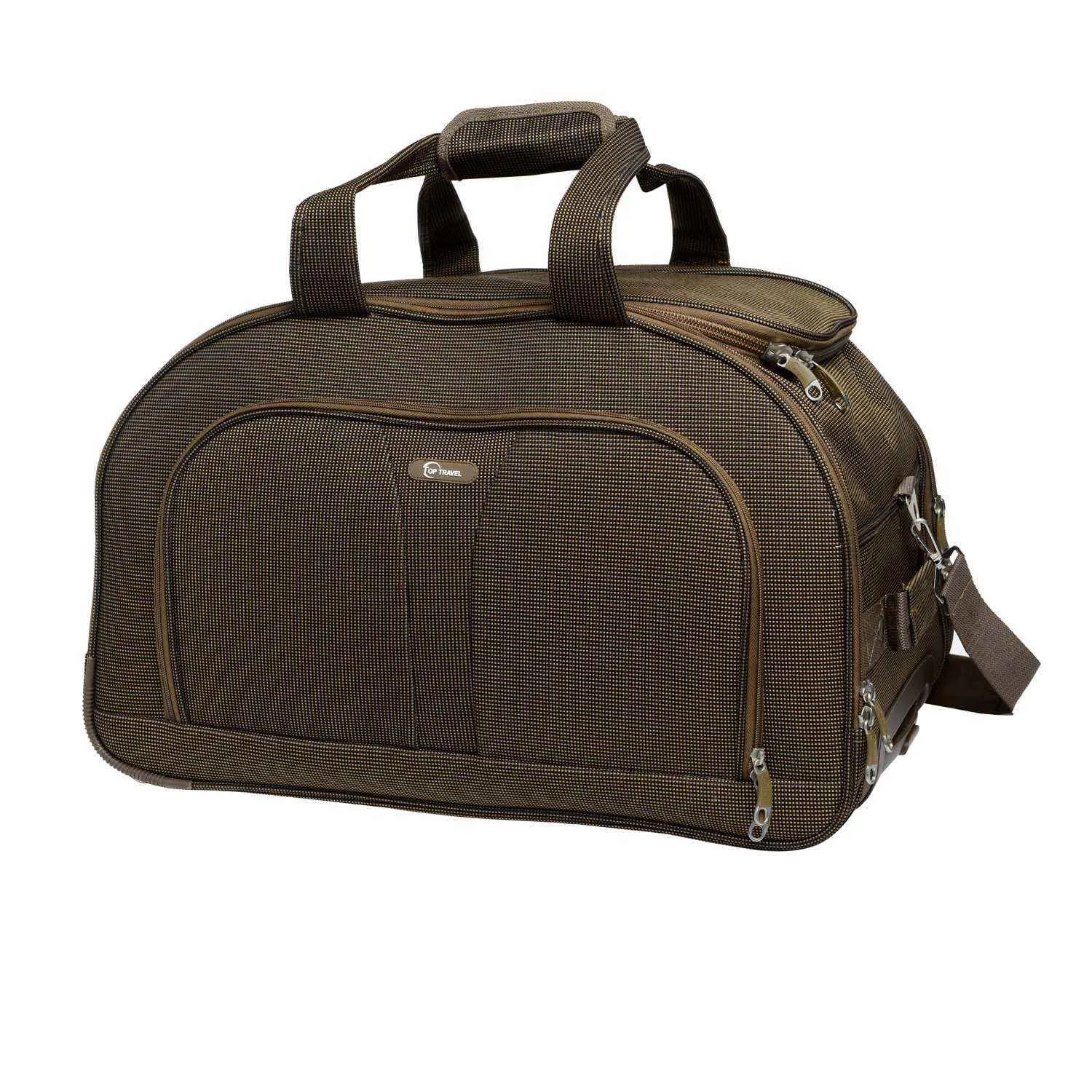 Sac de voyage à roulettes 18B050-2 beige 55cm - TOP TRAVEL - vue 3