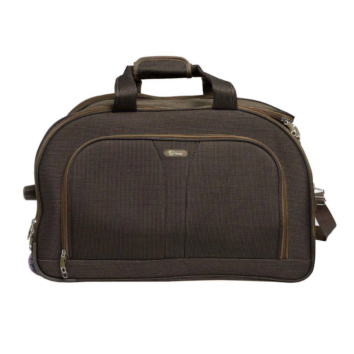 Sac de voyage à roulettes 18B050-4 chocolat 60cm - TOP TRAVEL