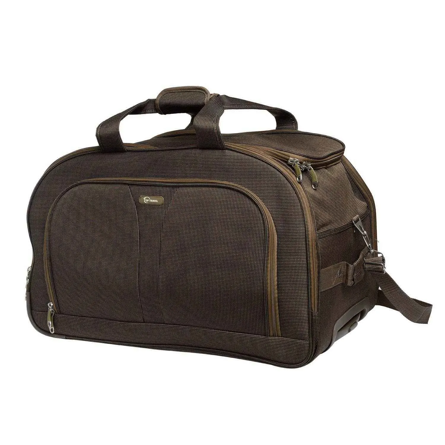 Sac de voyage à roulettes 18B050-4 chocolat 60cm - TOP TRAVEL - vue 2