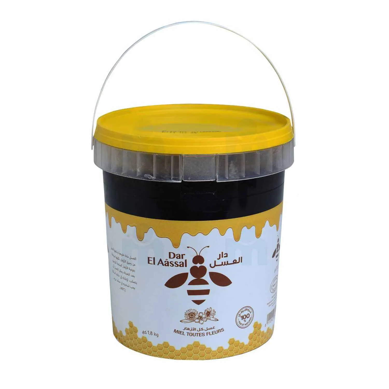 Miel toutes fleurs pot en plastique 1,8 kg - DAR EL AÂSSAL