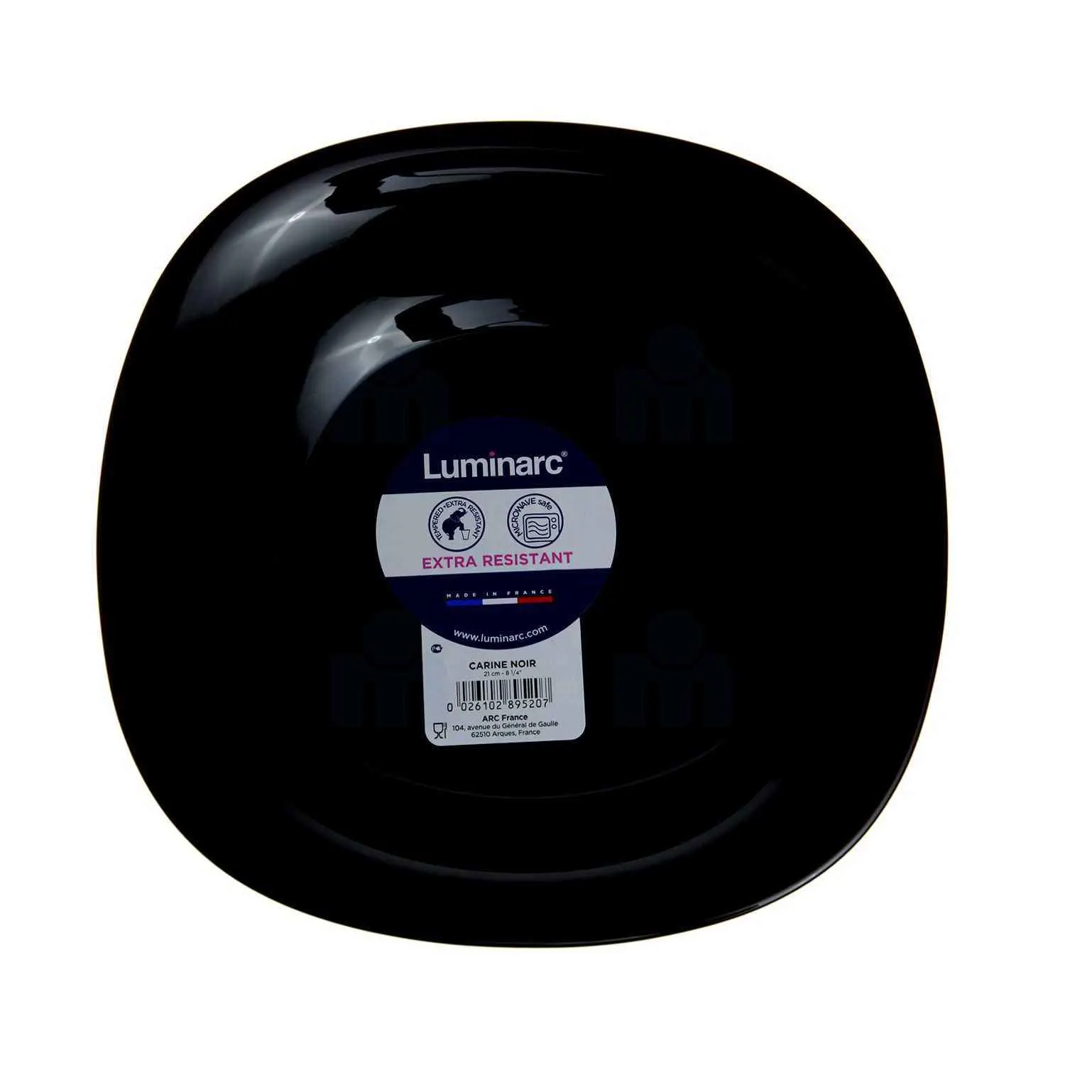 Assiette creuse Carine noir 21 cm - LUMINARC