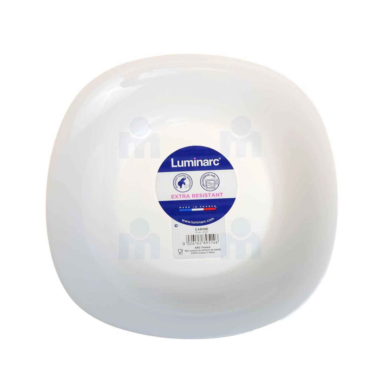 Assiette creuse Carine blanc 21 cm - LUMINARC