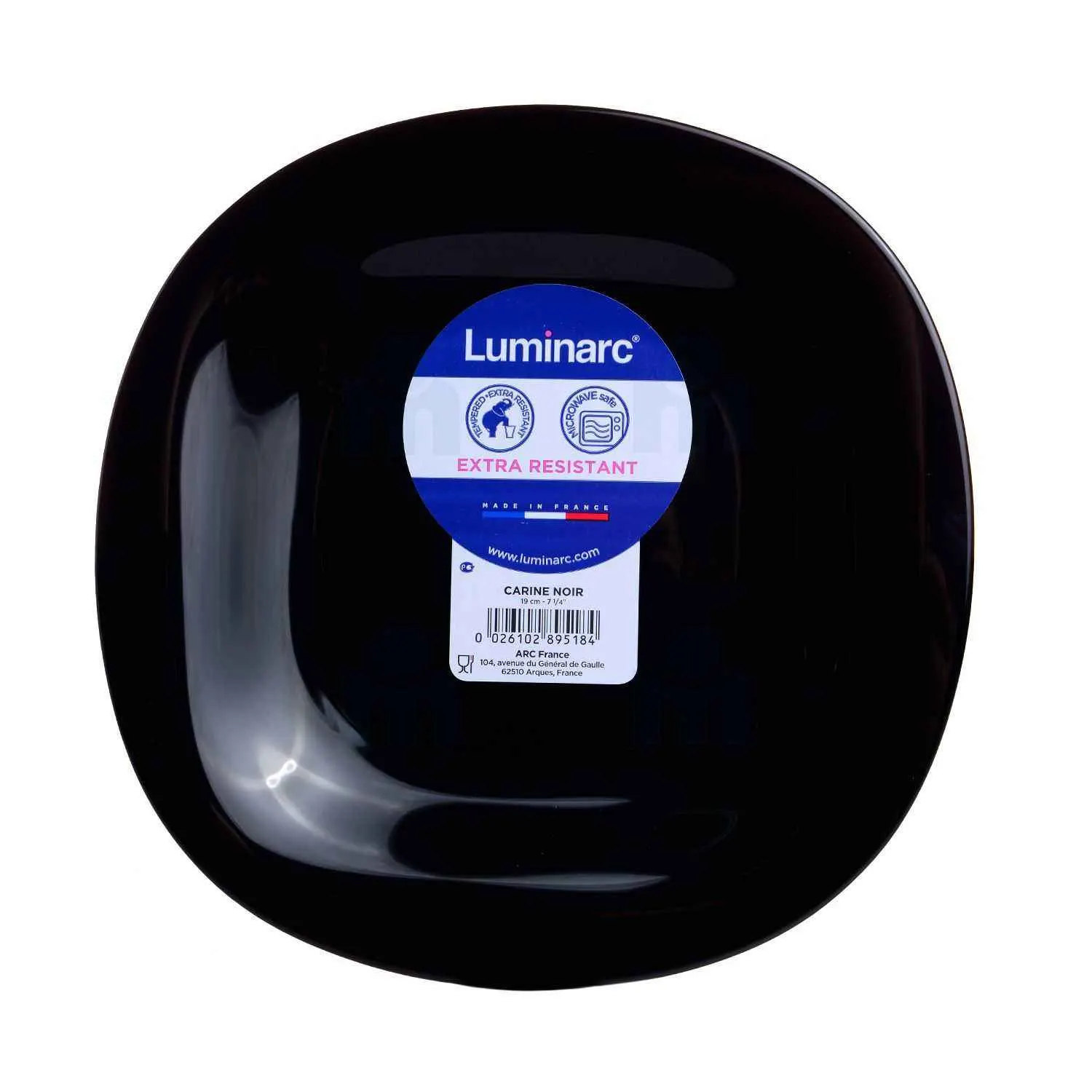 Assiette dessert Carine noir 19 cm - LUMINARC