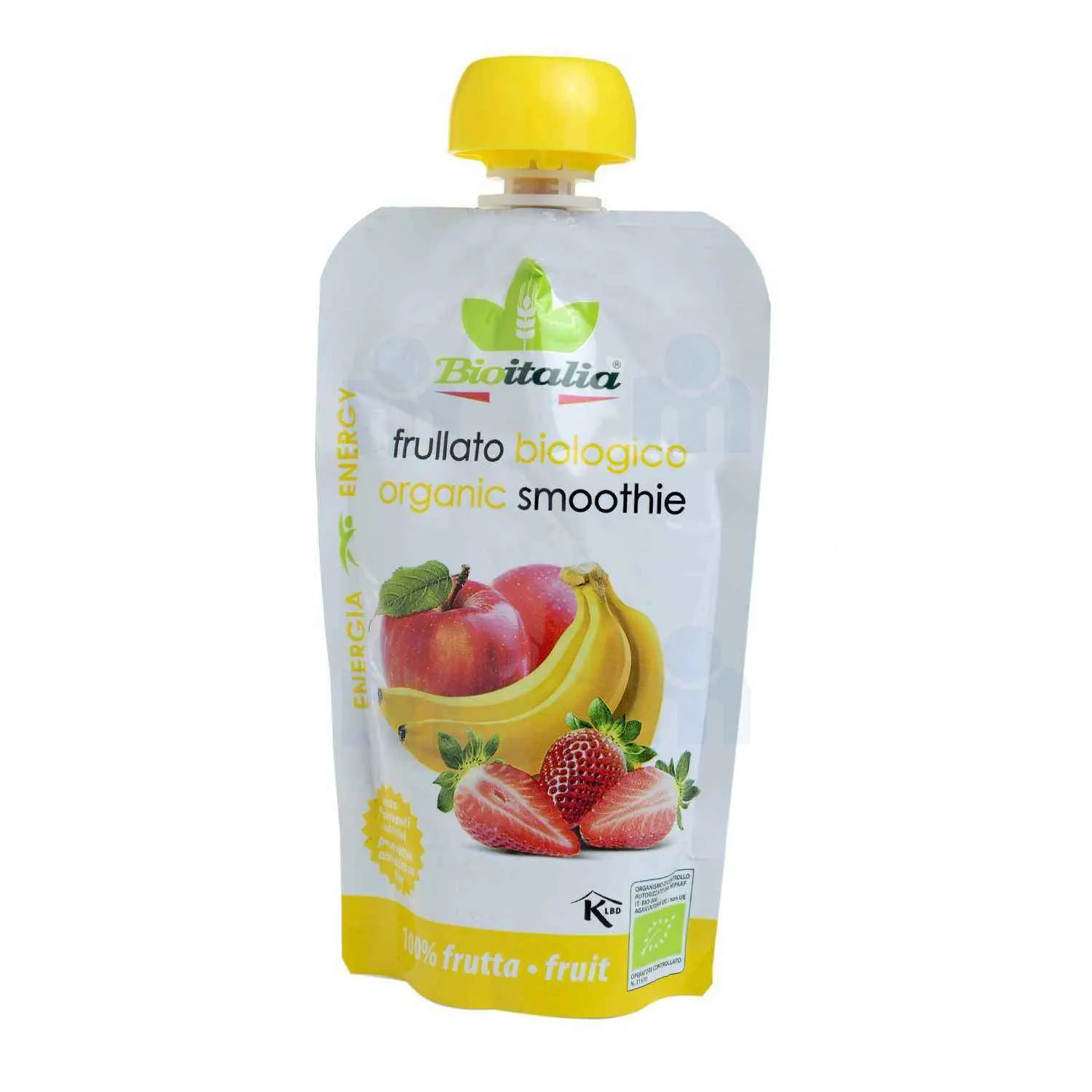 Smoothie pomme, banane et fraise bio 120g sans sucres ajoutés - BIOITALIA
