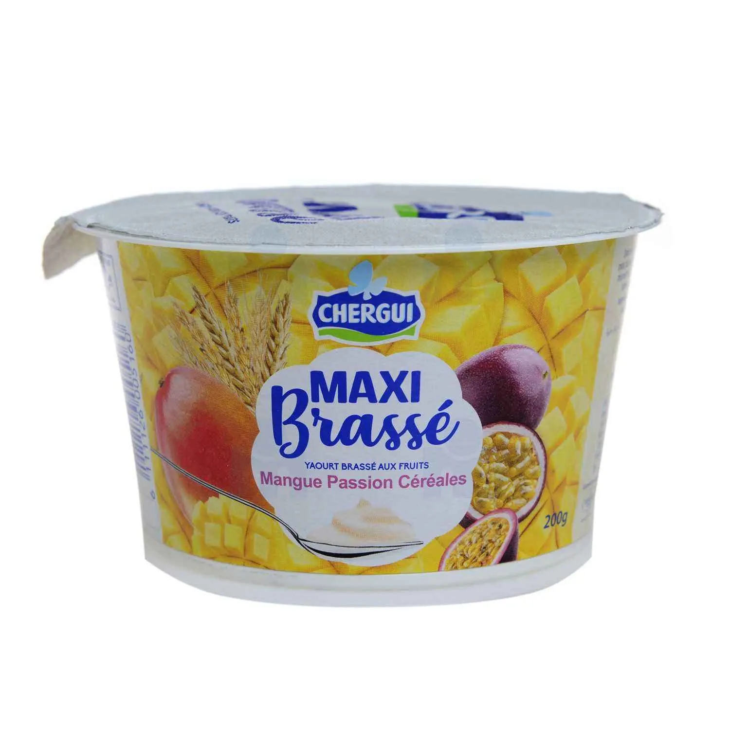 Yaourt Maxi Brassé aux fruits mangue passion céréales 200g - CHERGUI