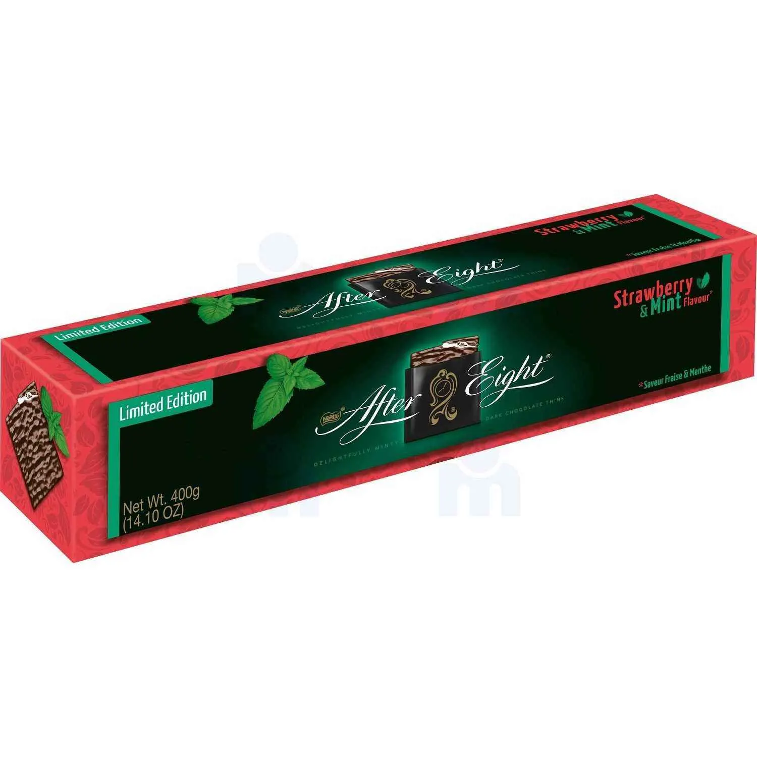 Chocolat noir fourré à la menthe saveur fraise 400g - AFTER EIGHT