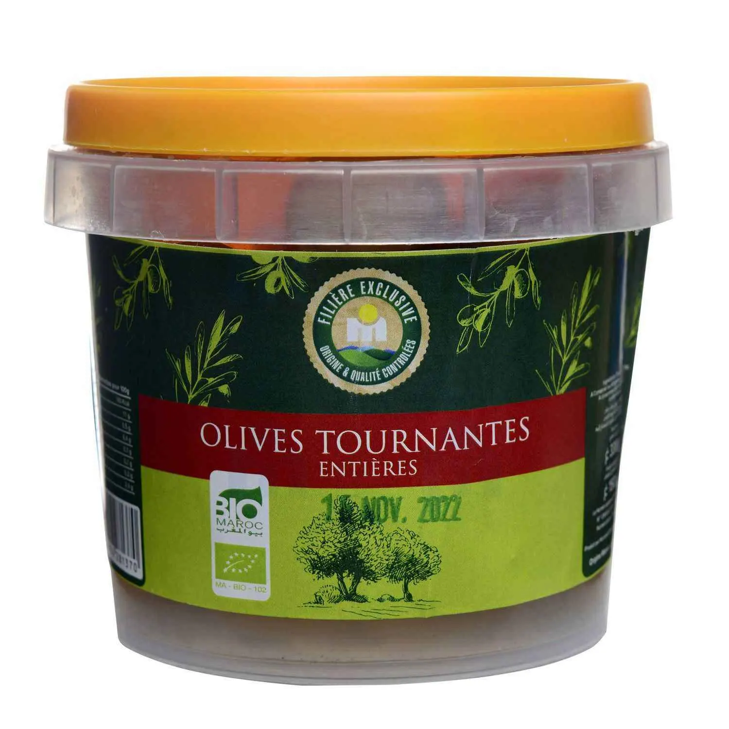 Olives tournantes entières bio en boîte 150g - FILIERE M