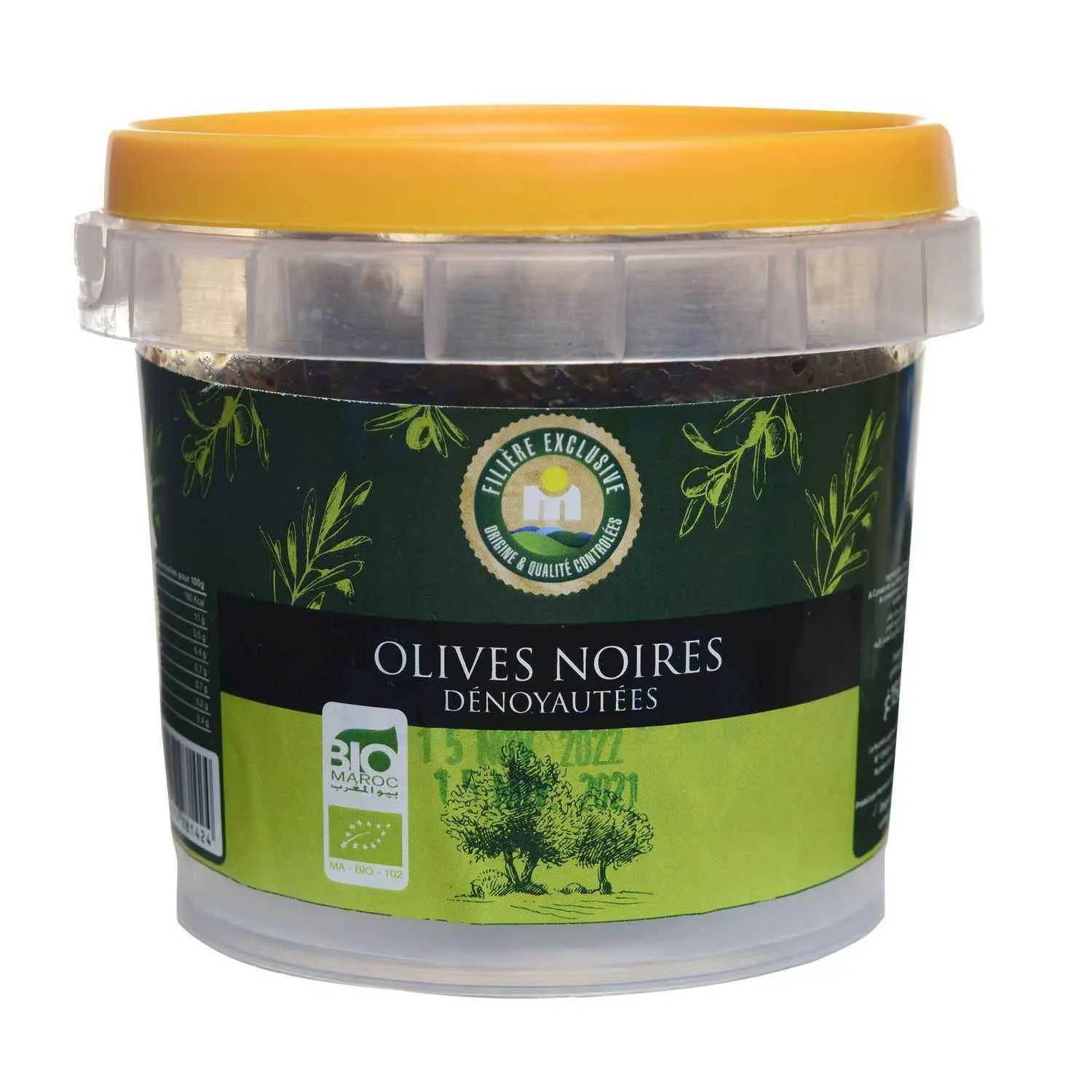 Olives noires dénoyautées bio en boîte 150g - FILIERE M