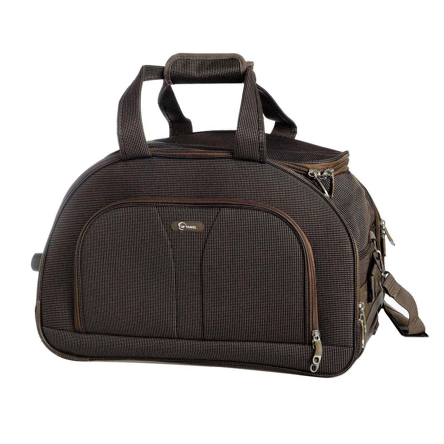 Sac de voyage à roulettes 18B050-2 beige 50cm - TOP TRAVEL - vue 2