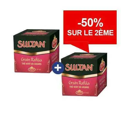 Thé vert en grains Sultan Rafiâa 2x200g -50% sur le 2ème