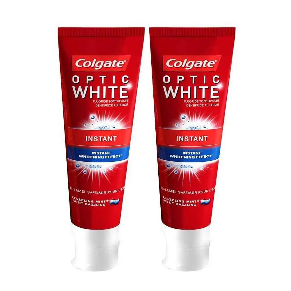 2 dentifrices Colgate Optic White Instant 75ml