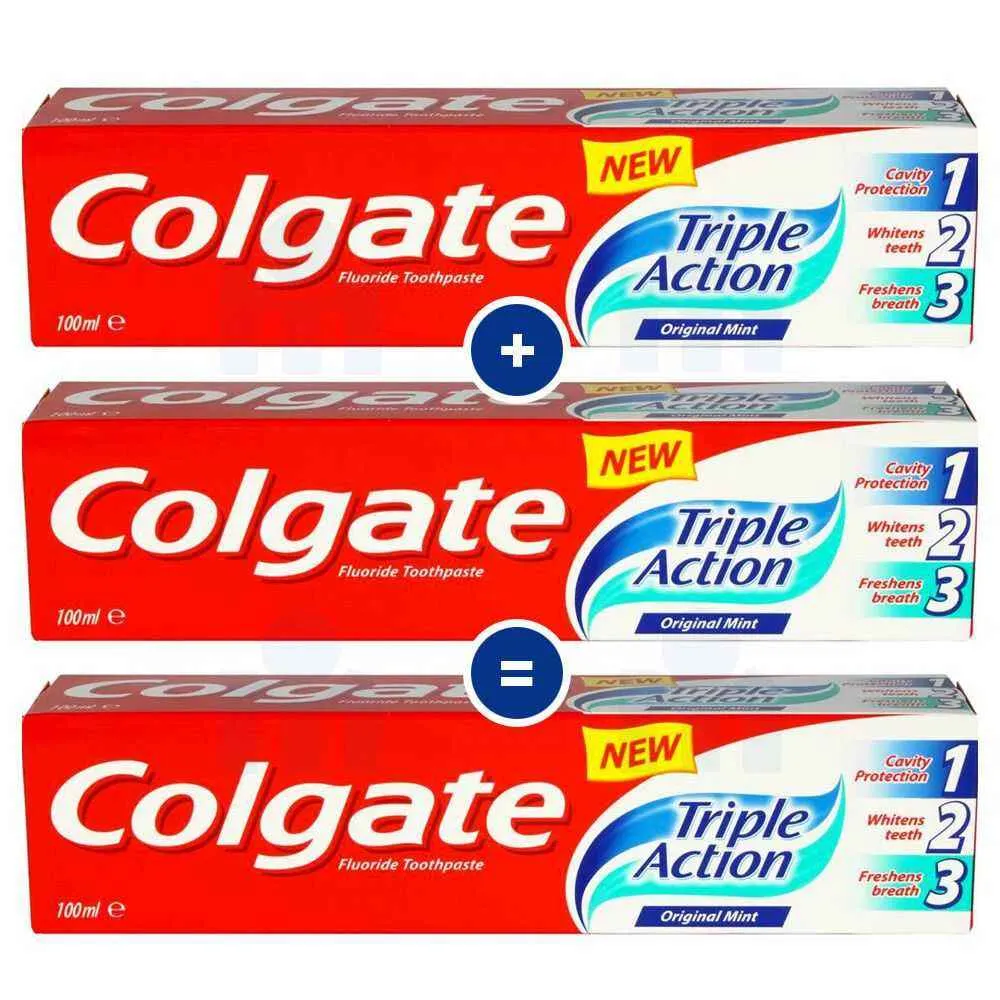 Dentifrices Triple Action 3x 100ml - COLGATE