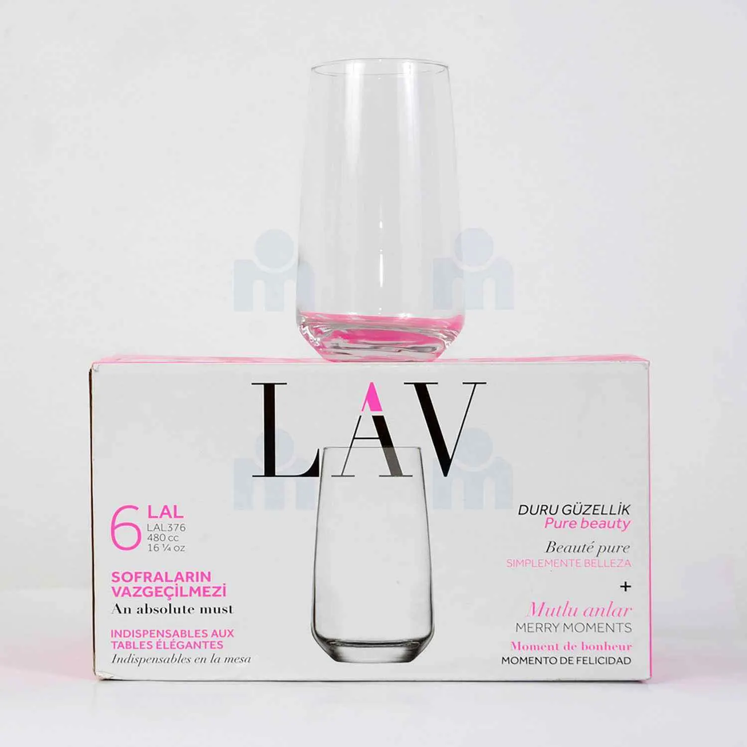 6 verres à eau LAL376 480cc -LAV