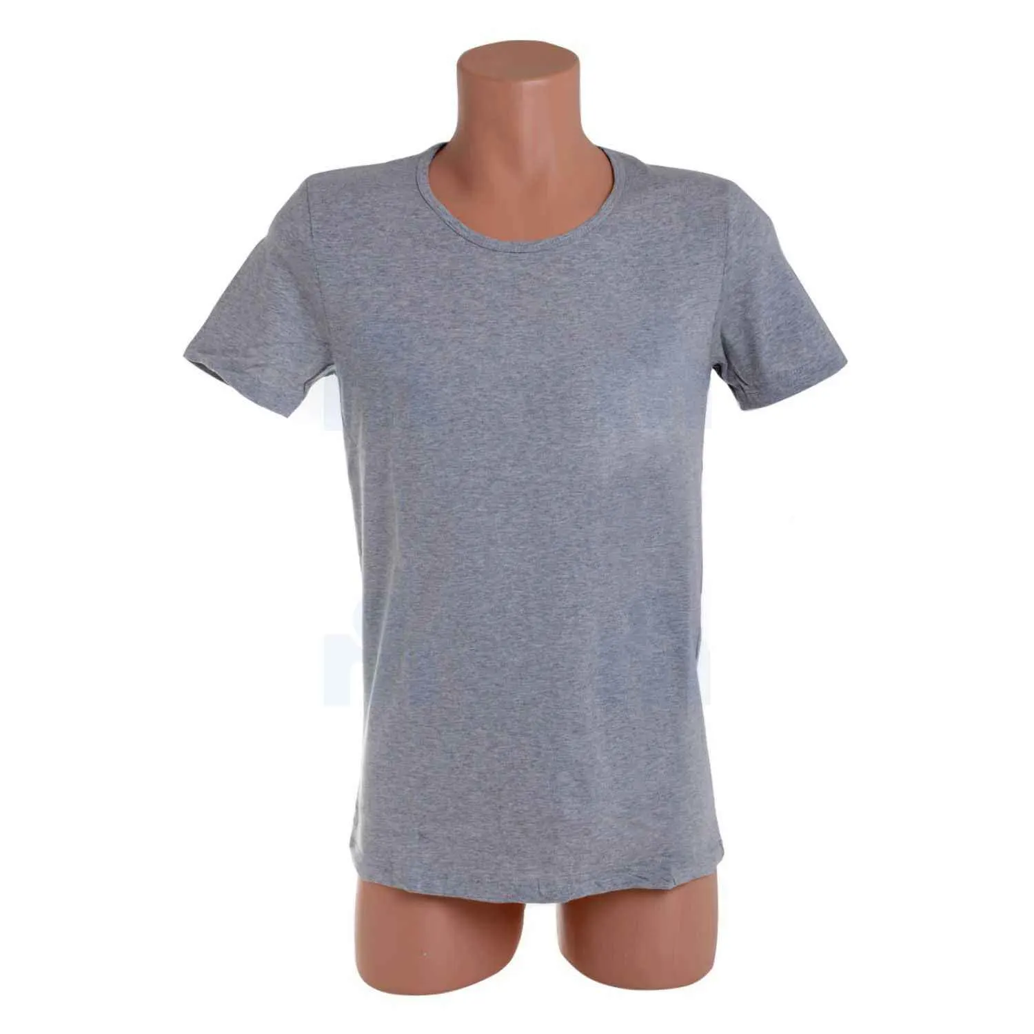 T-shirt Authentic MC6702 col rond taille 5 gris chiné - PARTNER'S