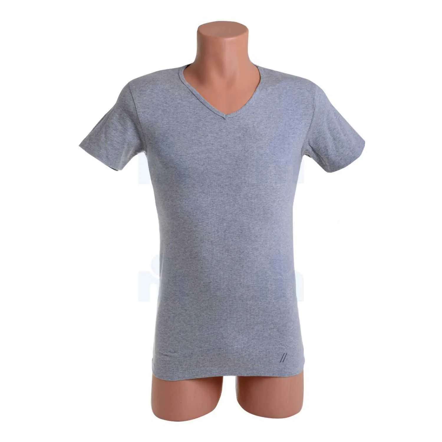 T-shirt Dynamic MC5853 col V taille 5 gris chiné - PARTNER'S