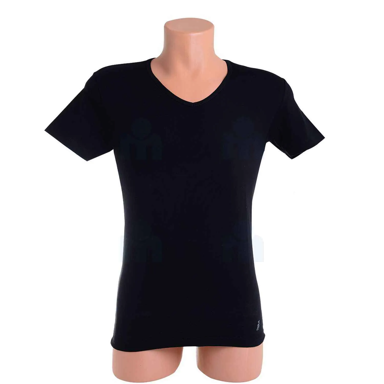 T-shirt Dynamic MC5853 col V taille 6 noir - PARTNER'S