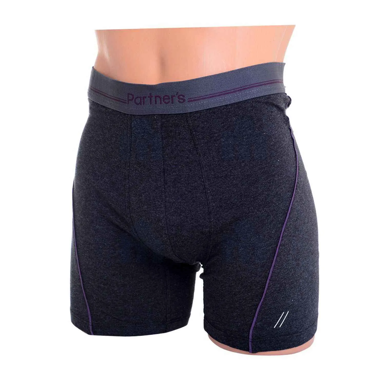 Boxer Dynamic mi-long 5855 taille 4 gris anthracite - PARTNER'S - vue 2