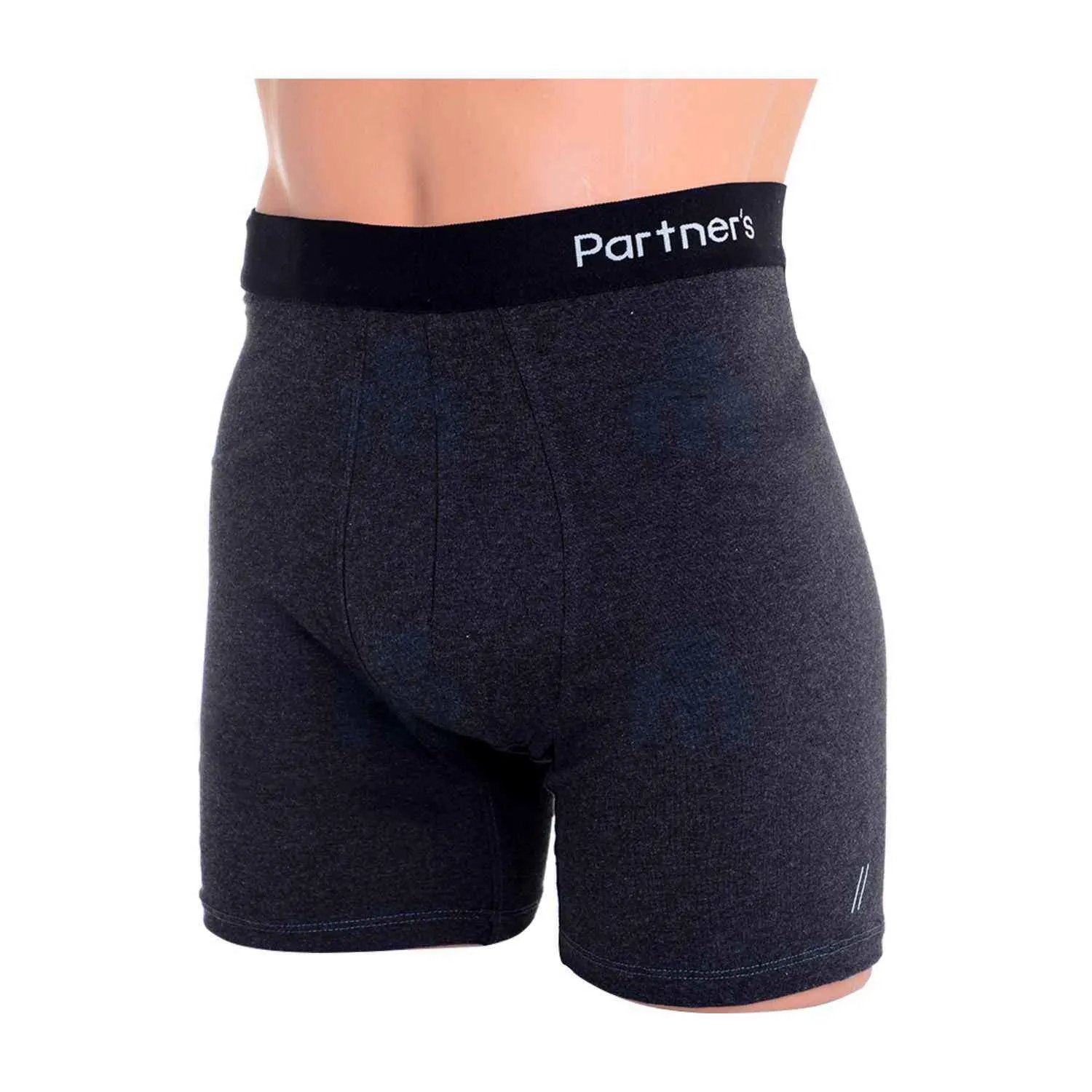 Boxer Dynamic mi-long 5856 taille 6 gris anthracite - PARTNER'S - vue 2