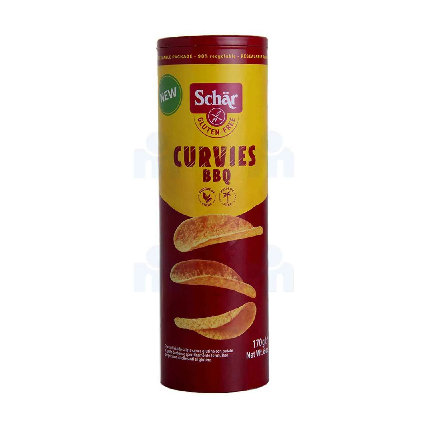 Chips tuiles saveur barbecue sans huile de palme sans gluten Curvies 170g -SCHÄR