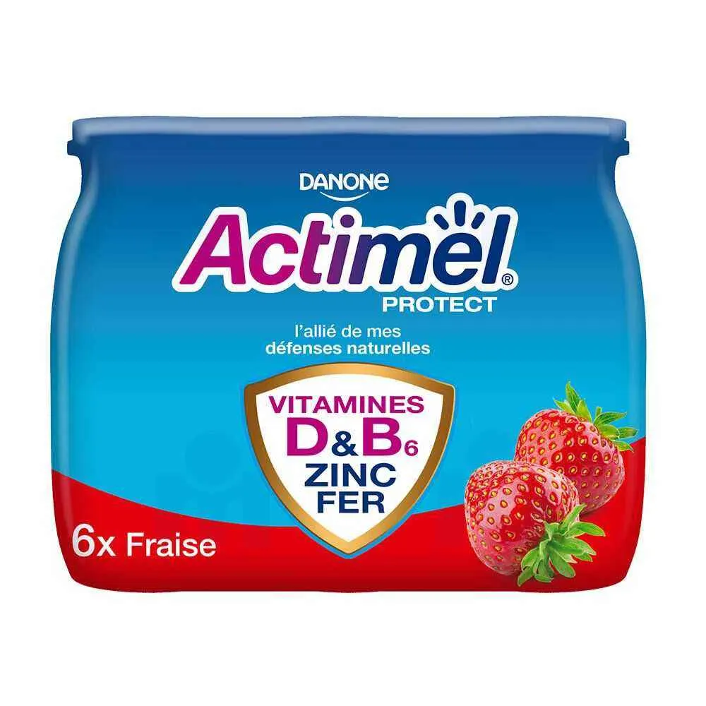Yaourt à boire protect fraise 6x100g - ACTIMEL