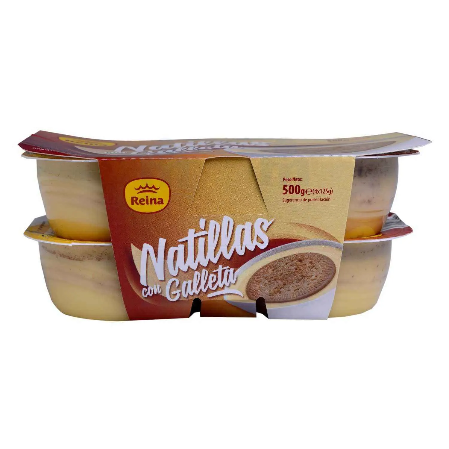 Crème dessert avec biscuit 4x125g - REINA