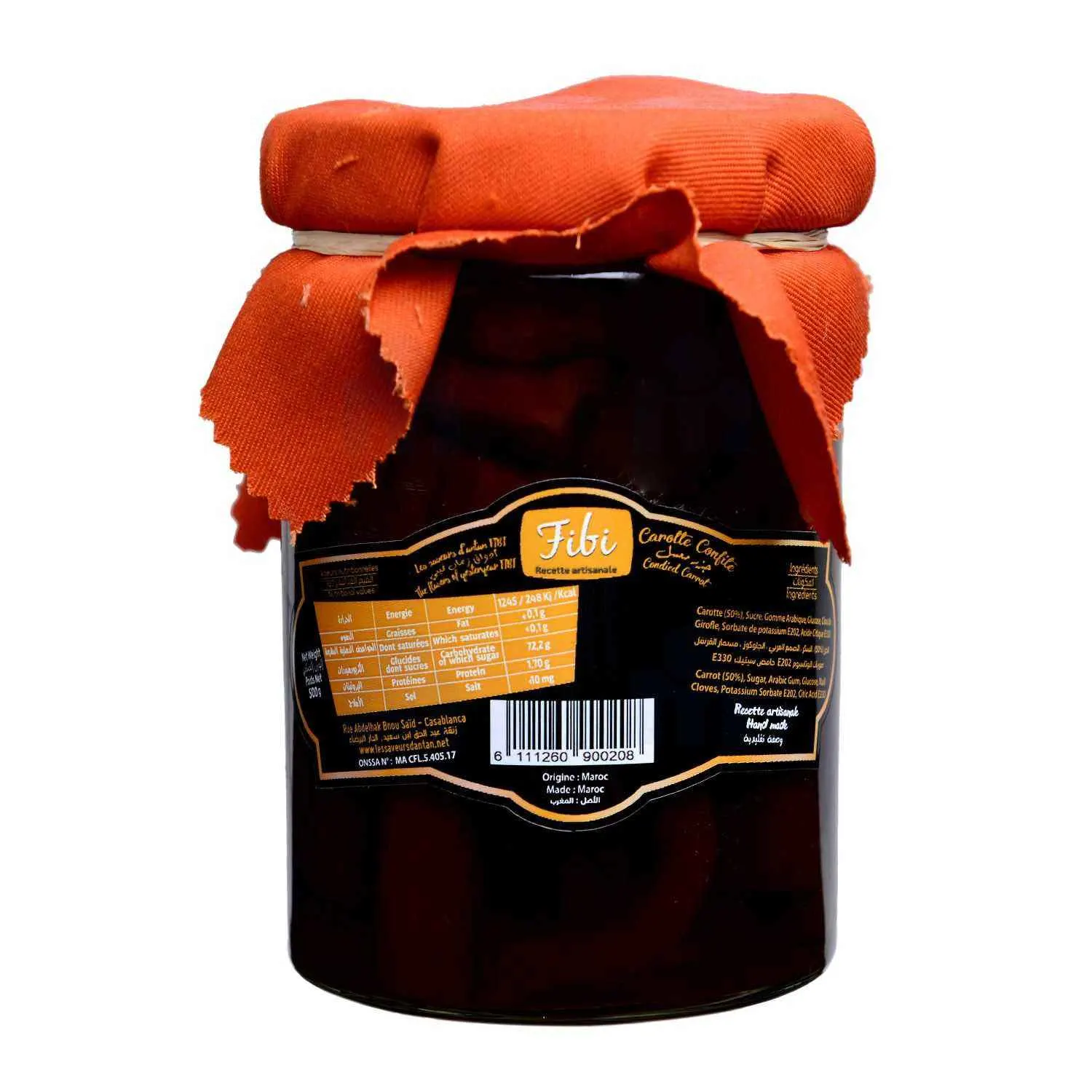 Carotte confite 500g - FIBI - vue 3
