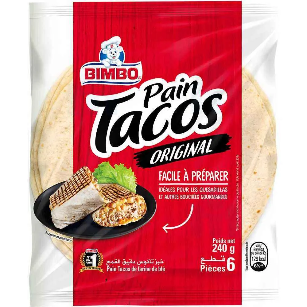 Pain Tacos original x6 unités 240g - BIMBO