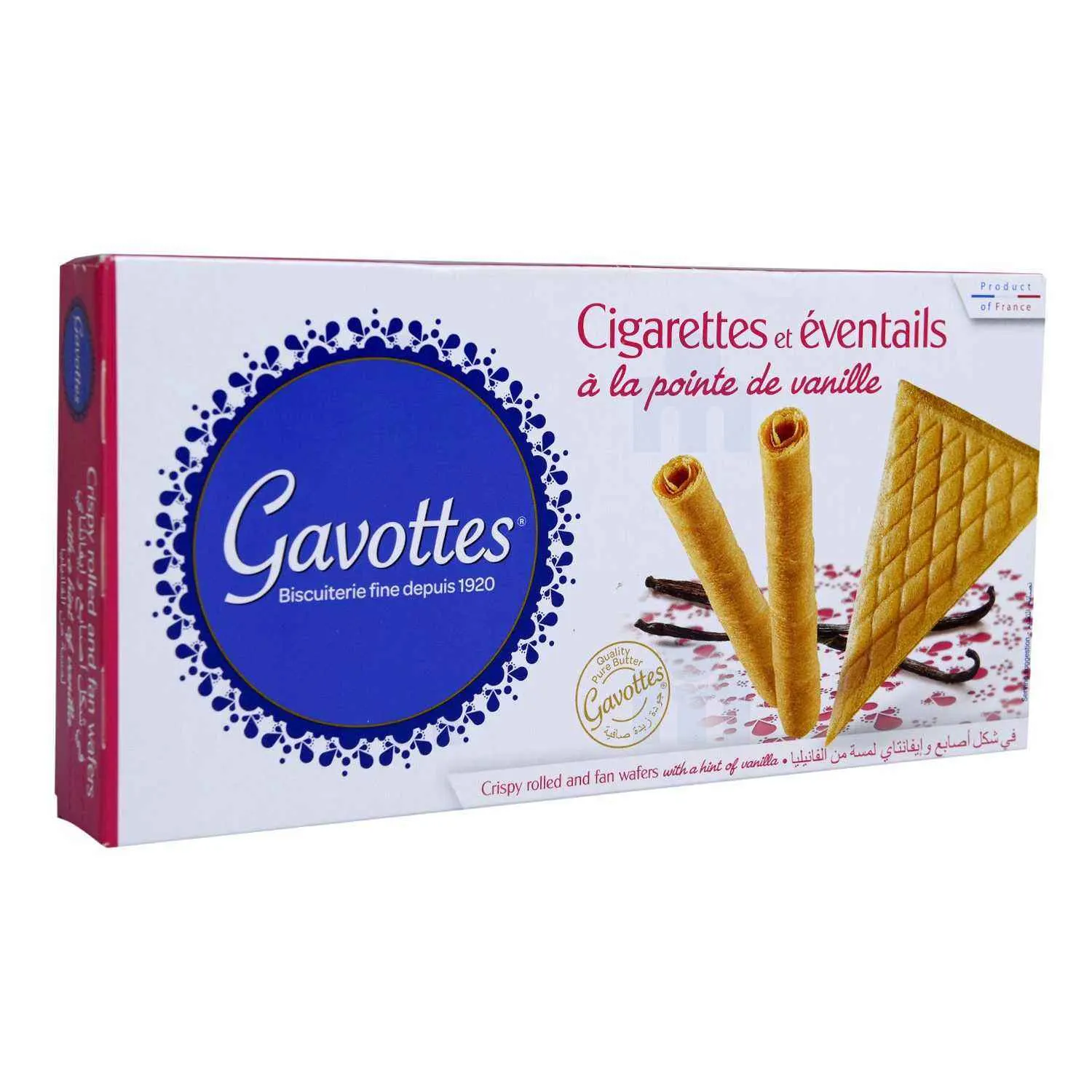 Cigarettes et éventails à la pointe de vanille 100g - GAVOTTES - vue 2