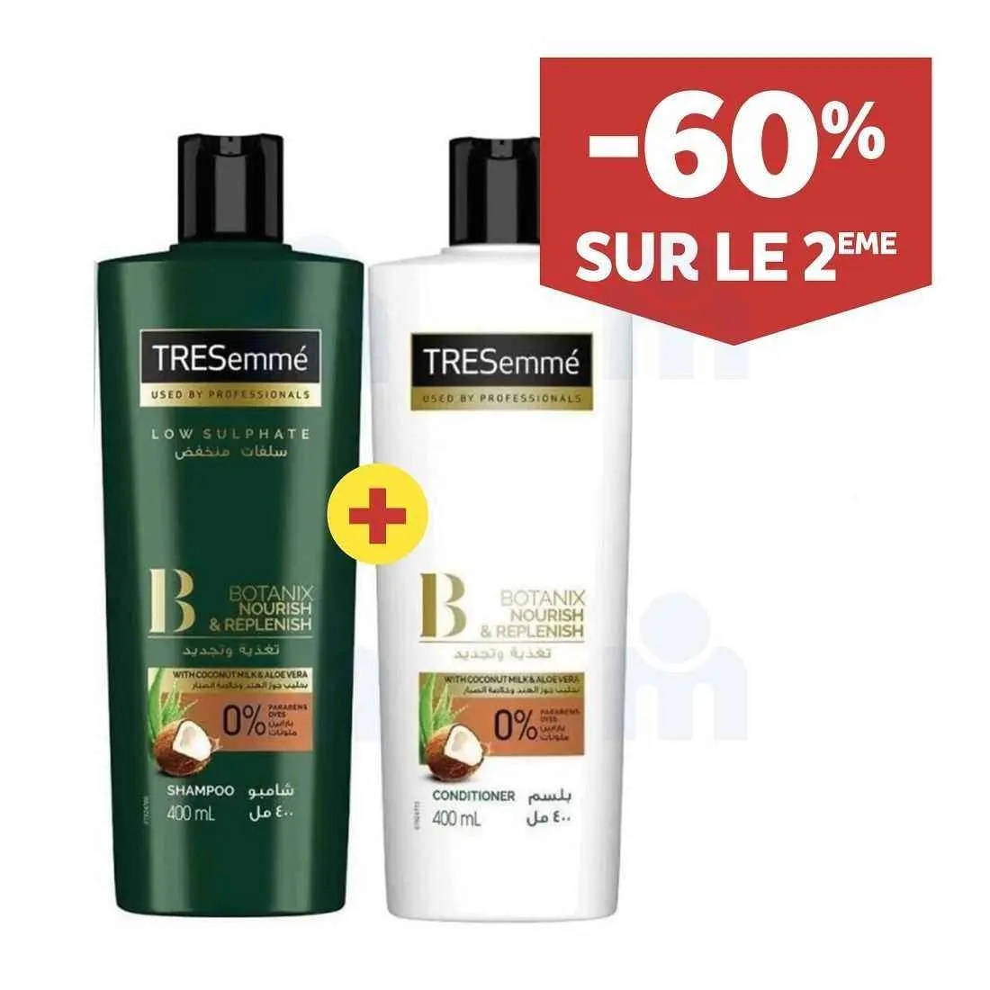 Shampoing botanix 400ml + après shampoing botanix 400ml le 2ème à-60% - TRESEMMÉ