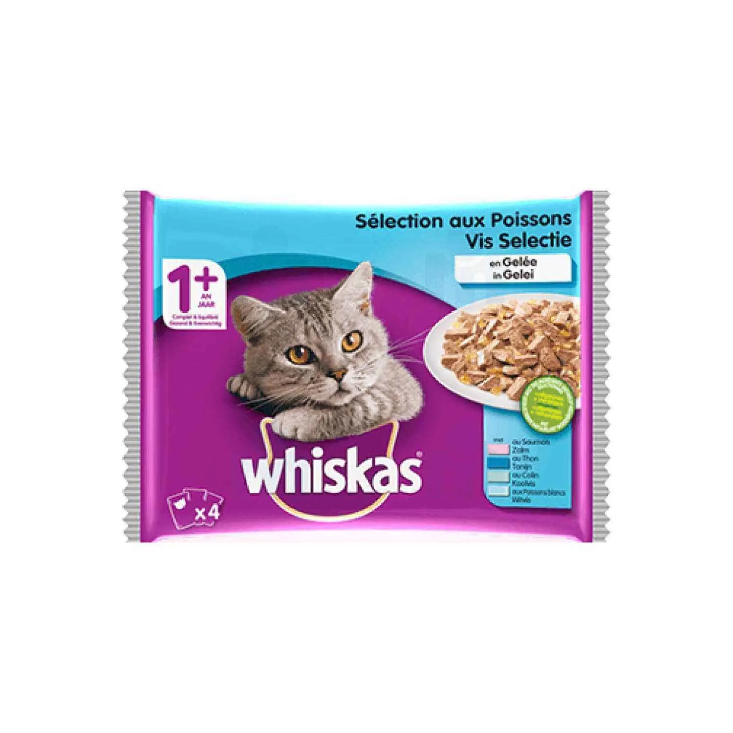 Sélection aux poissons en gelée 4x100g - WHISKAS