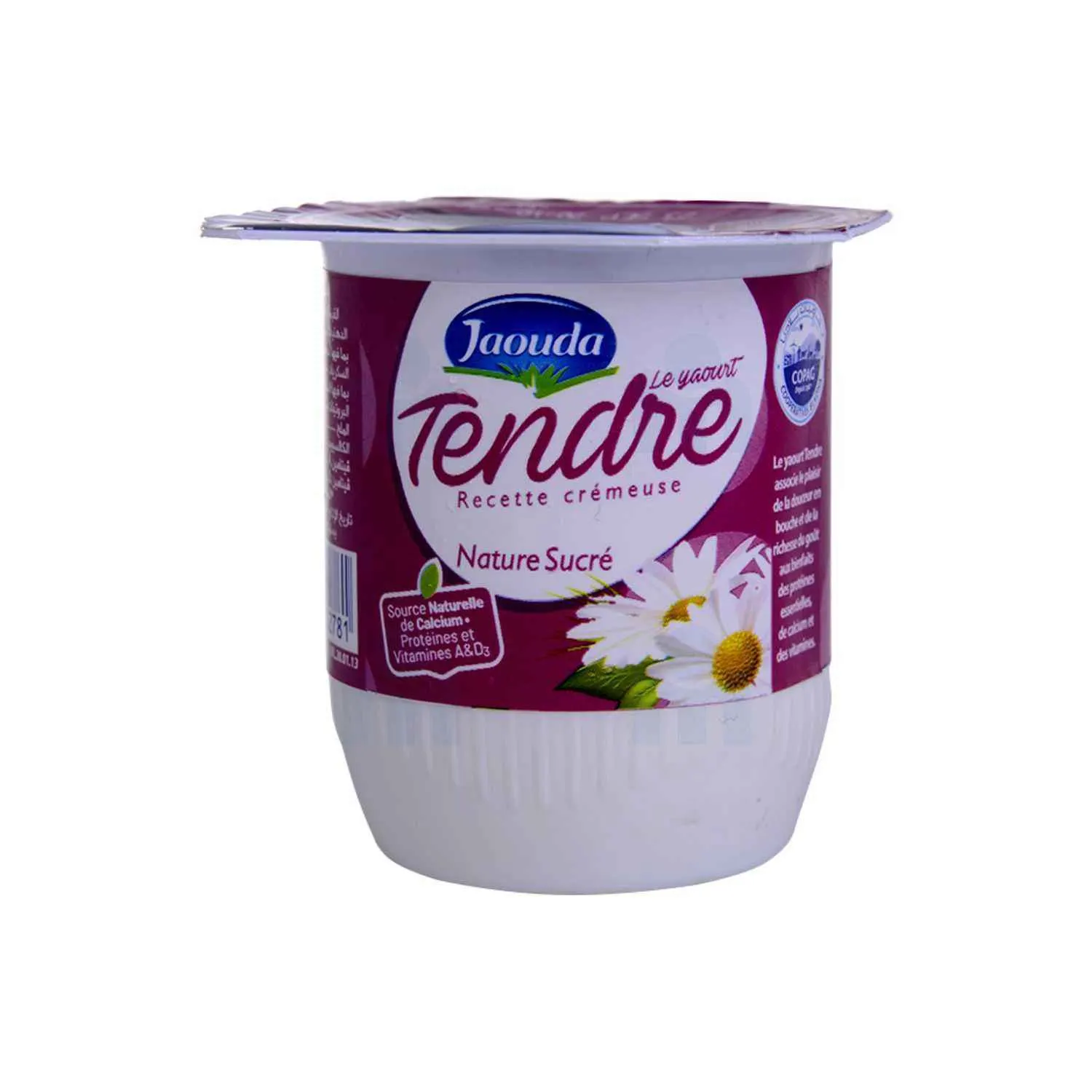 Yaourt brassé nature sucré Tendre 110g - JAOUDA