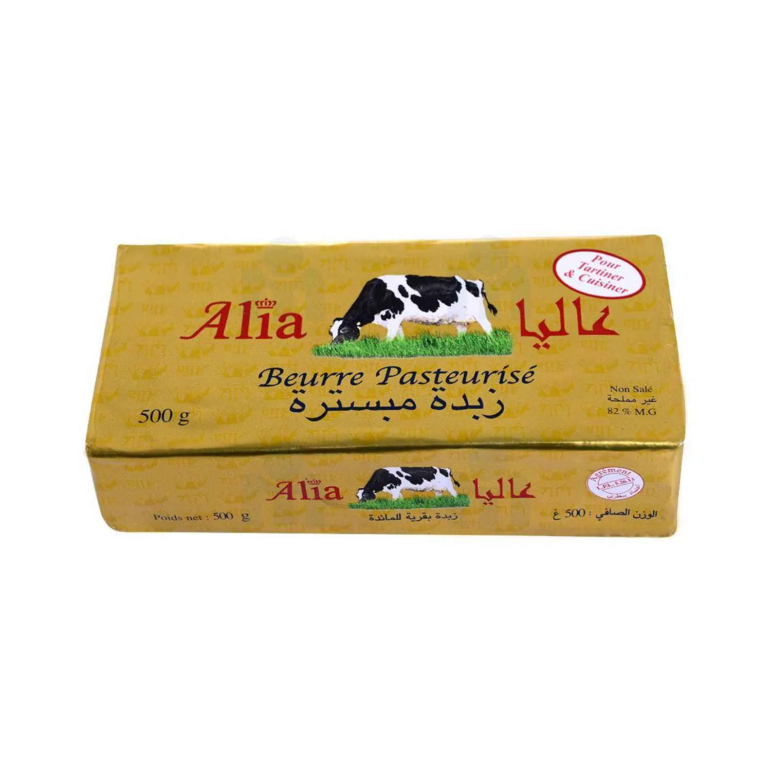 Beurre doux 82% MG 500g - ALIA