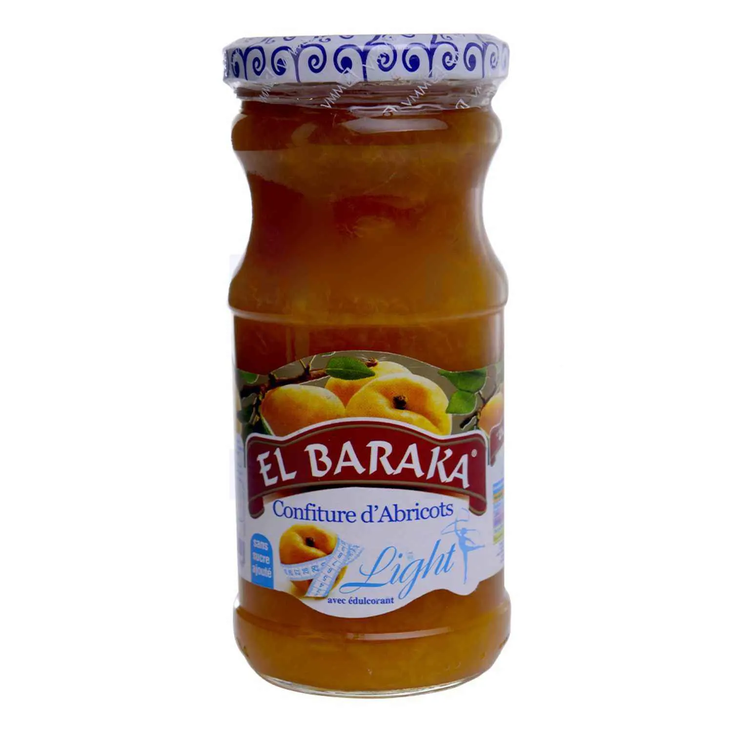 Confiture d'abricots light 0% sucre ajouté 37cl - EL BARAKA