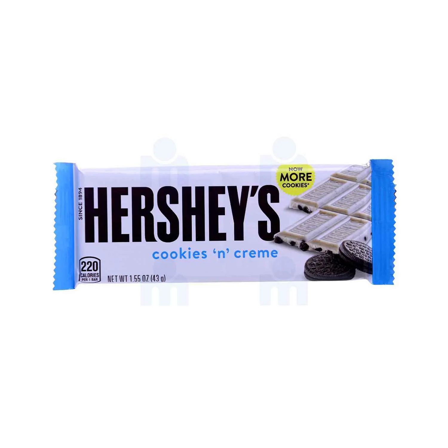 Tablette de chocolat blanc Cookies crème 43g - HERSHEY'S