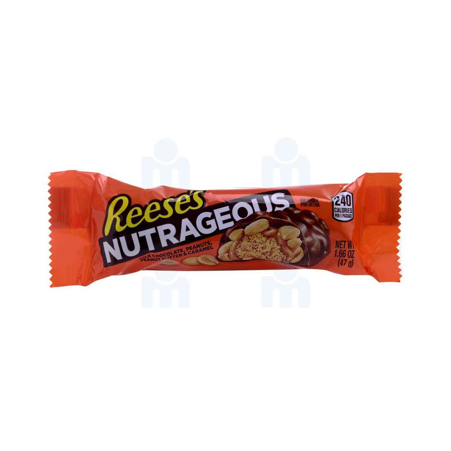 Barre de chocolat au lait fourrée au beurre d'arachide et caramel 47g - REESE'S