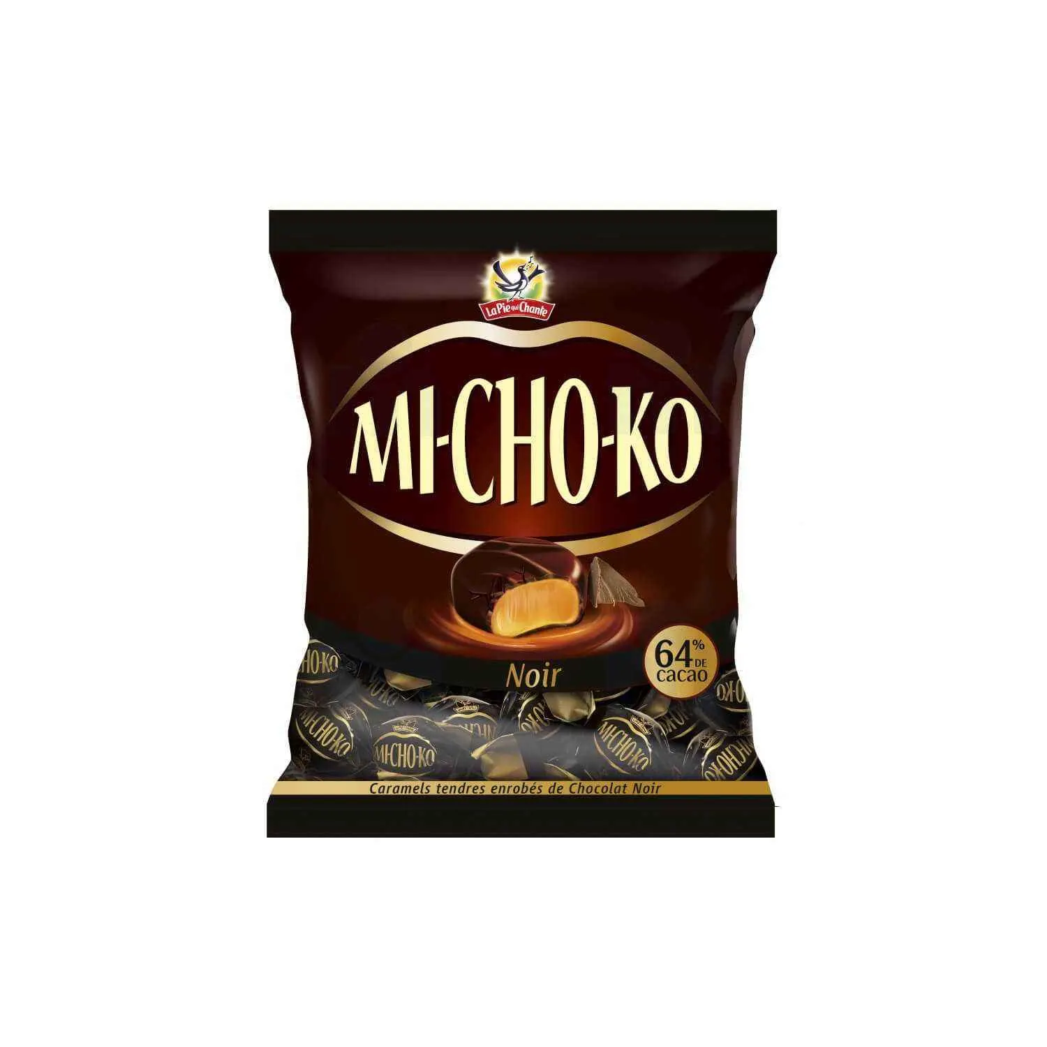 Bonbons caramel chocolat noir Mi-Cho-ko 100g - LA PIE QUI CHANTE