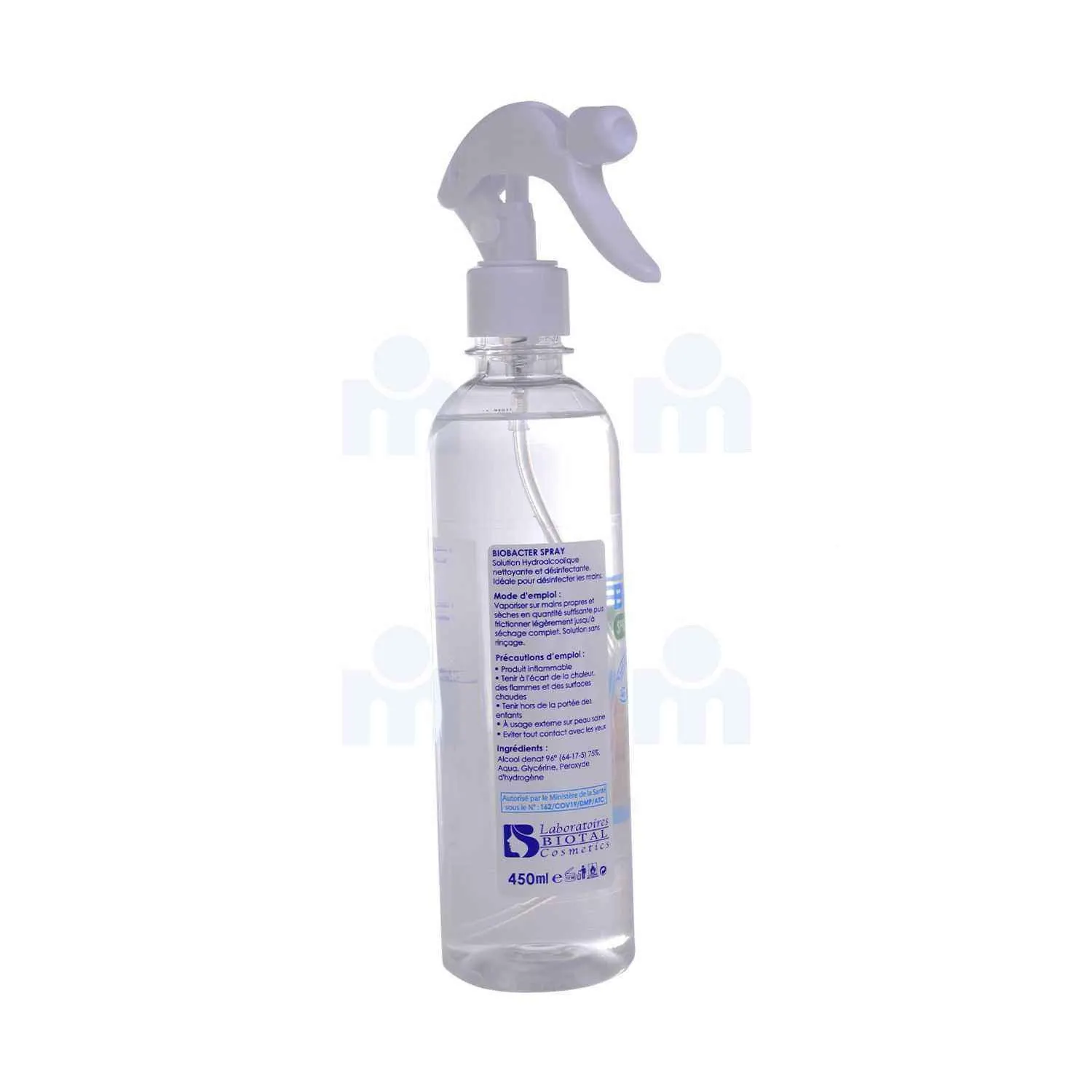 Solution hydroalcoolique 450ml - BIOBACTER - vue 2
