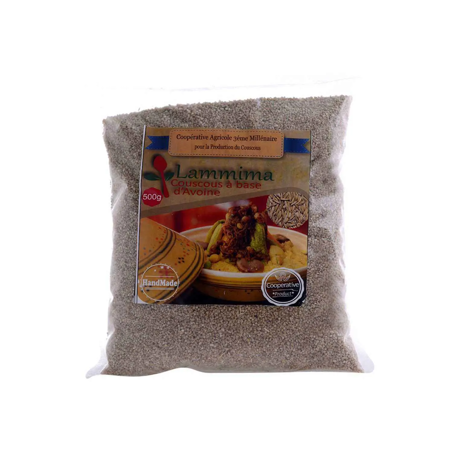 Couscous d'avoine sachet en plastique 500g - LAMMIMA 