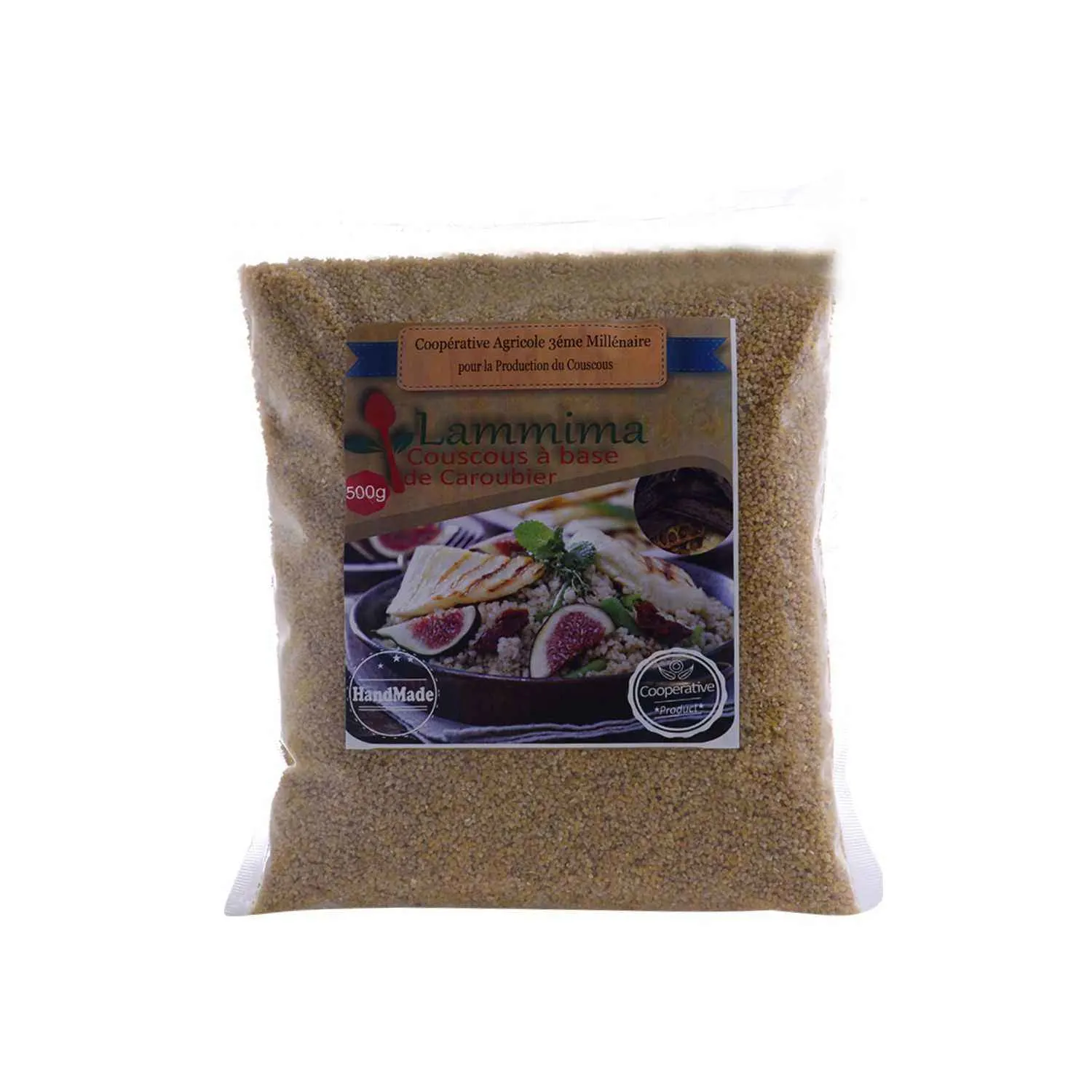 Couscous au caroubier sachet en plastique 500g - LAMMIMA