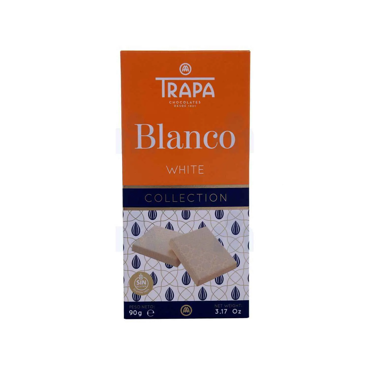 Tablette de chocolat blanc 90g - TRAPA
