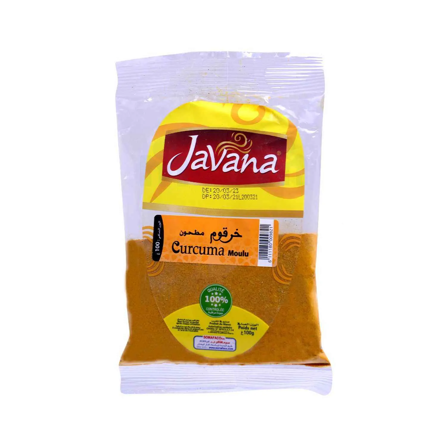 Curcuma moulu 100g - JAVANA