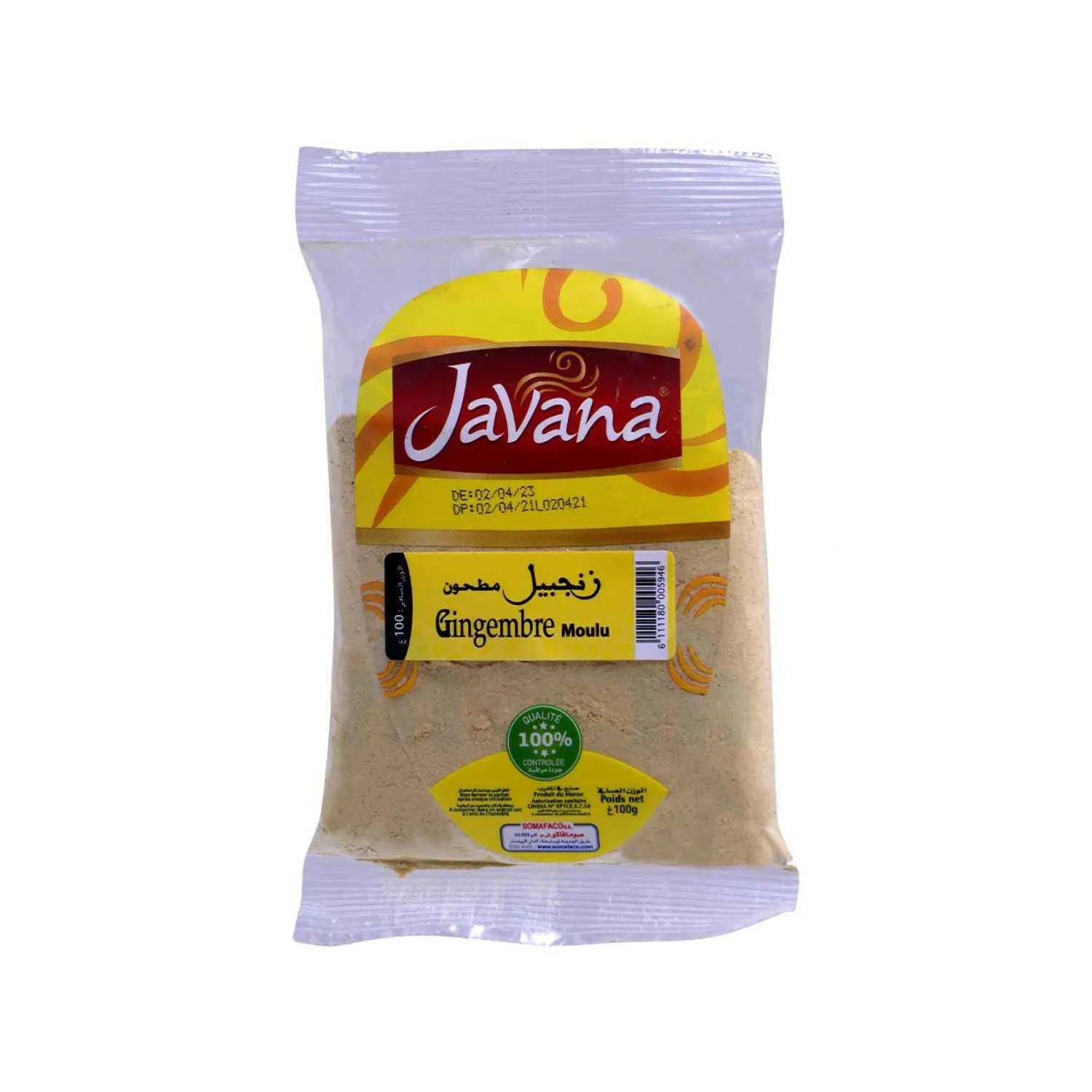 Gingembre moulu 100g - JAVANA