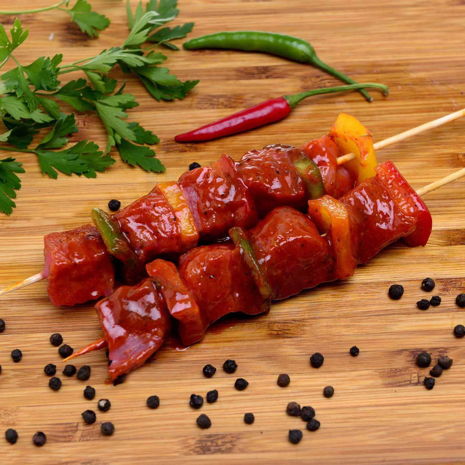 Brochettes de boeuf rouge marinées 500g - FILIERE M