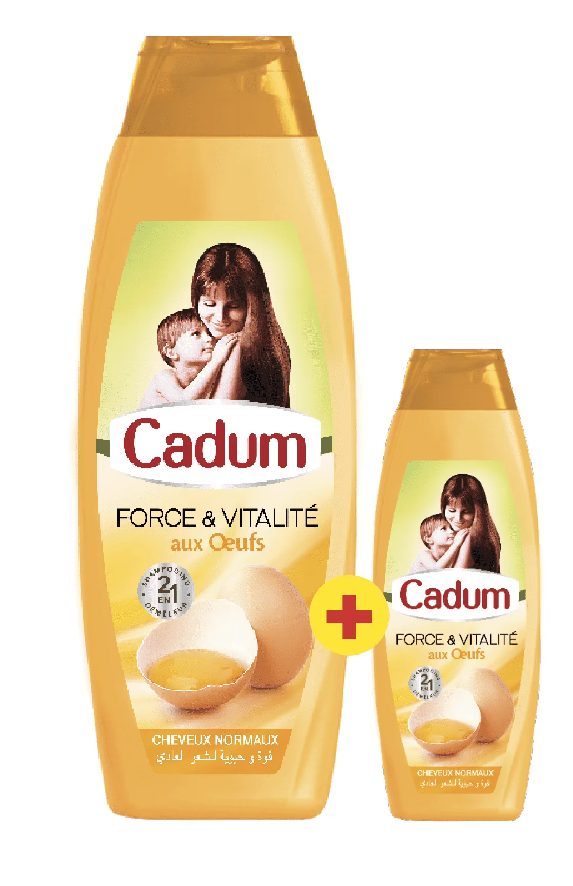 Shampoing œufs 650ml + shampoing œufs 190ml gratuit - CADUM