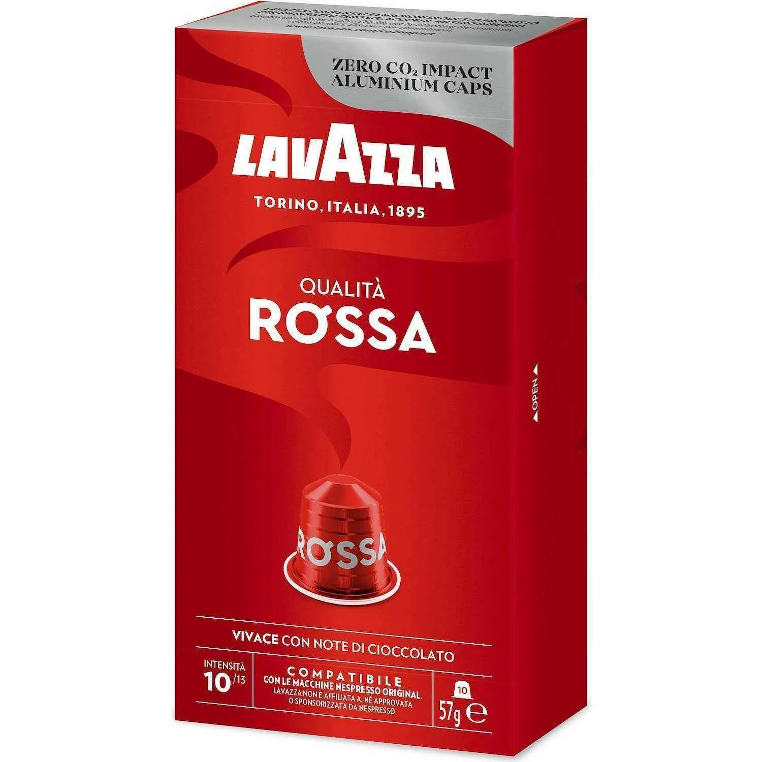 Capsules de café aluminium Rossa x10 unités - LAVAZZA