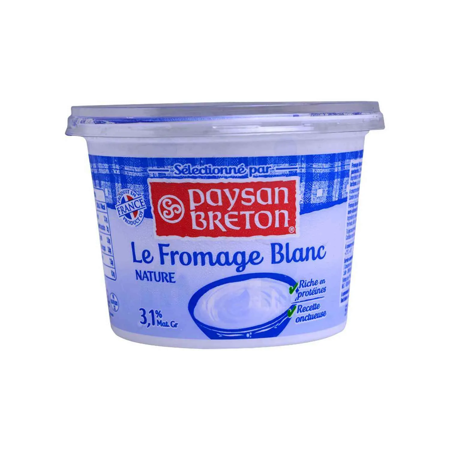 Fromage blanc nature 3,1% MG 500g - PAYSAN BRETON