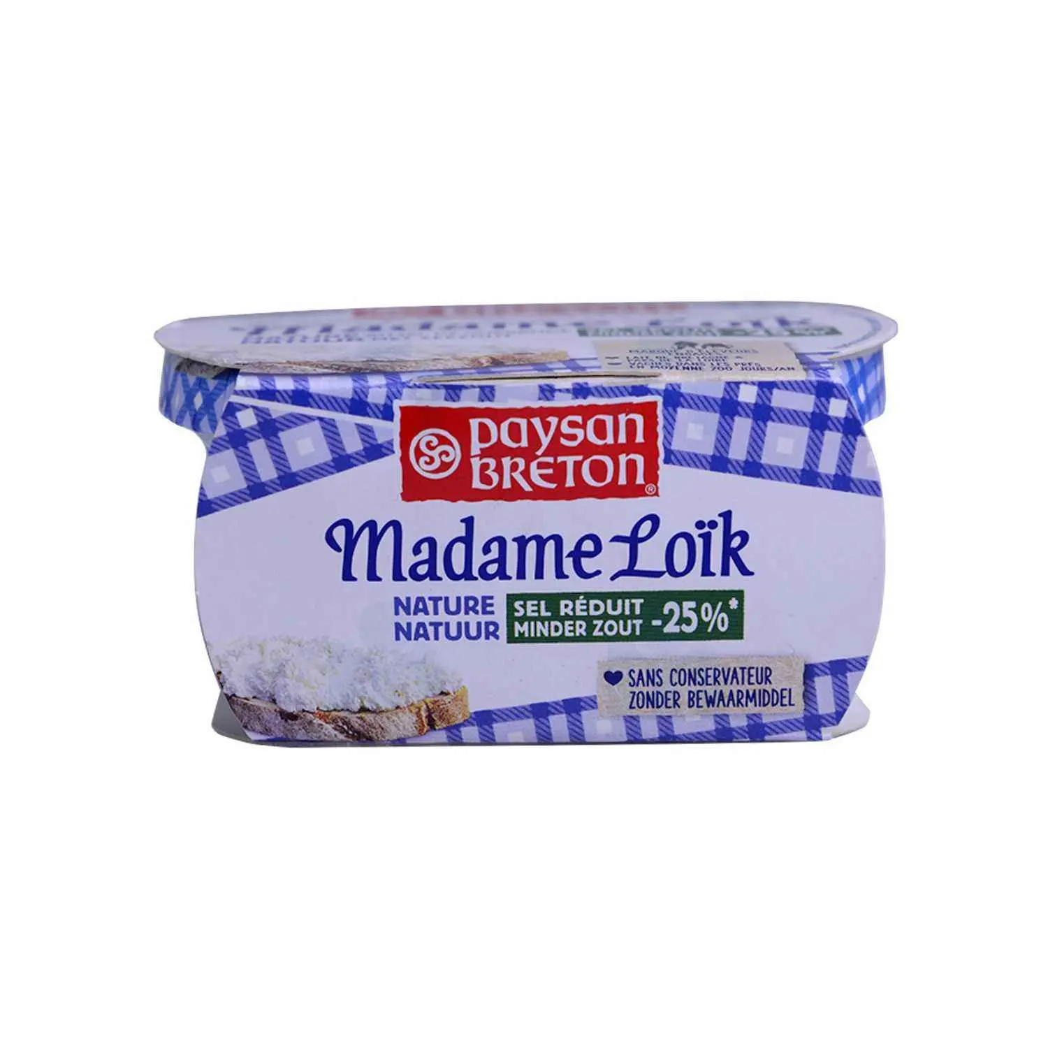 Fromage fouetté nature sel réduit - 25% Madame Loïk - PAYSAN BRETON